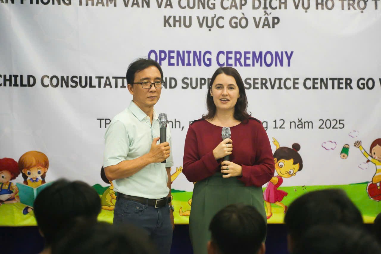 LỄ BÀN GIAO VÀ GIỚI THIỆU MÔ HÌNH HOẠT ĐỘNG VĂN PHÒNG THAM VẤN VÀ CUNG CẤP DỊCH VỤ HỖ TRỢ TRẺ EM TẠI KHU VỰC GÒ VẤP